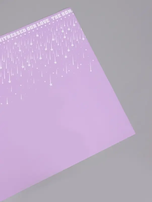 Пленка флористическая для цветов, &laquo;Звездопад&raquo;, сиреневая, 57&times;57 см