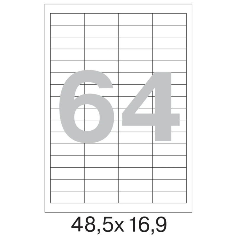 Этикетки самокл. Attache 48,5х16,9 мм/64 шт. на листеА4  50лис