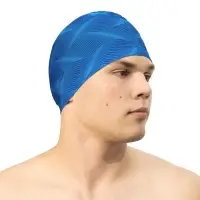 Шапочка для плавания мужская ONLYTOP Swim, тканевая, обхват 54-60 см