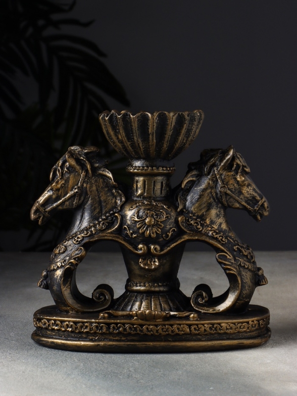 Копилка Копилка "Лошади" 21х13х21 см, чёрное золото