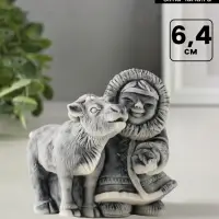 Фигурка декоративная &laquo;Девочка с оленёнком&raquo;, 6.4 см
