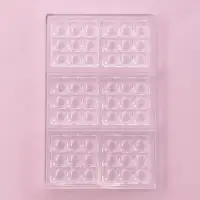 Форма для шоколада и конфет KONFINETTA &laquo;Поп-ит&raquo;, пластик, 6 ячеек 7&times;7 см, 27.5&times;17.5&times;2.5 см, прозрачная