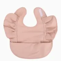 Нагрудник для кормления, непромокаемый с карманом, розовый M&B