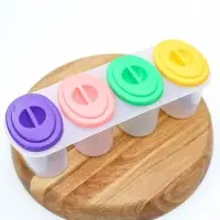 Набор ёмкостей для сыпучих продуктов, 250 мл, 4 отсека, цвет МИКС