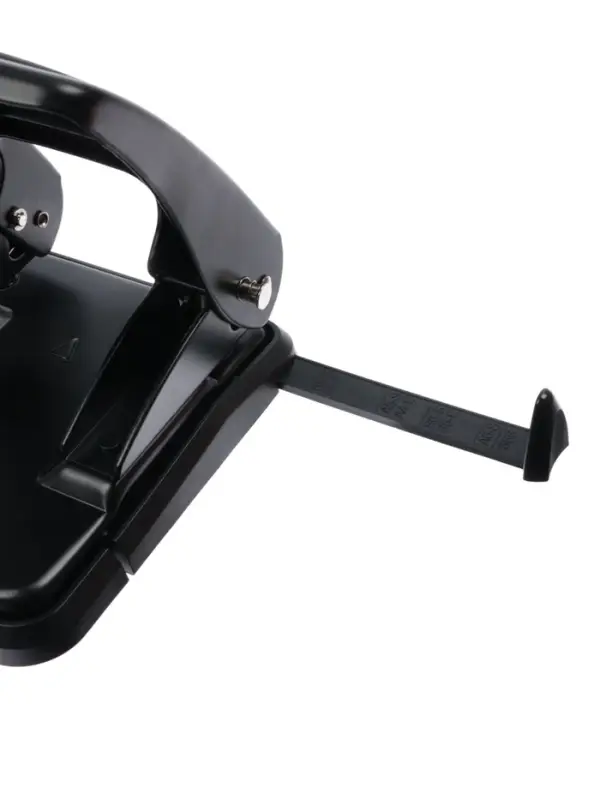 Дырокол 40л метал черный, с линейкой