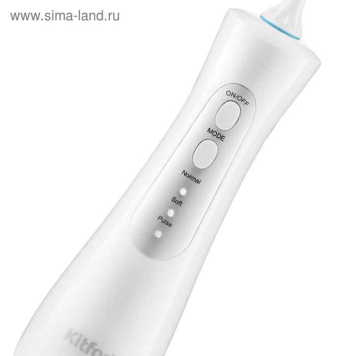 Ирригатор Kitfort КТ-2901, портативный, 5 Вт, 150 мл, 3 режима, 2 насадки, от АКБ, белый Ирригатор Kitfort КТ-2901, портативный, 5 Вт, 150 мл, 3 режима, 2 насадки, от АКБ, белый