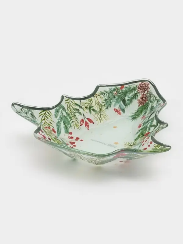 Блюдо сервировочное ёлочка Блюдо сервировочное ёлочка "Еловые ветки" 17,7х18,5х3,5 см