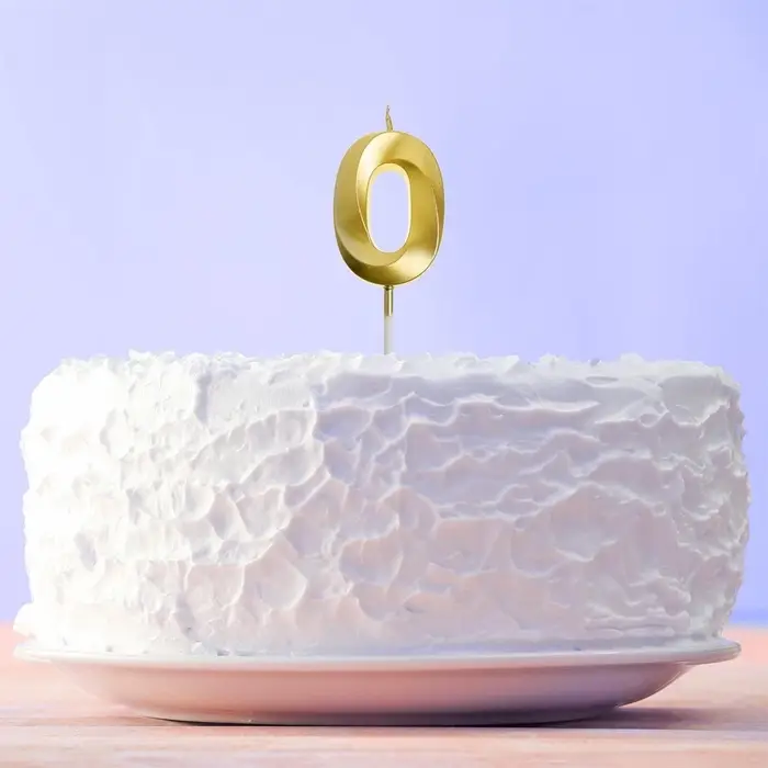Свеча для торта, цифра &laquo;0&raquo;, 11.5&times;2.3 см