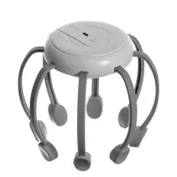 Массажер для головы LEM-32, электрический, мурашка, вибрационный, АКБ, белый