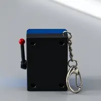 Брелок пластик "Игровой автомат - казино" синий 2,7х3,4х5 см