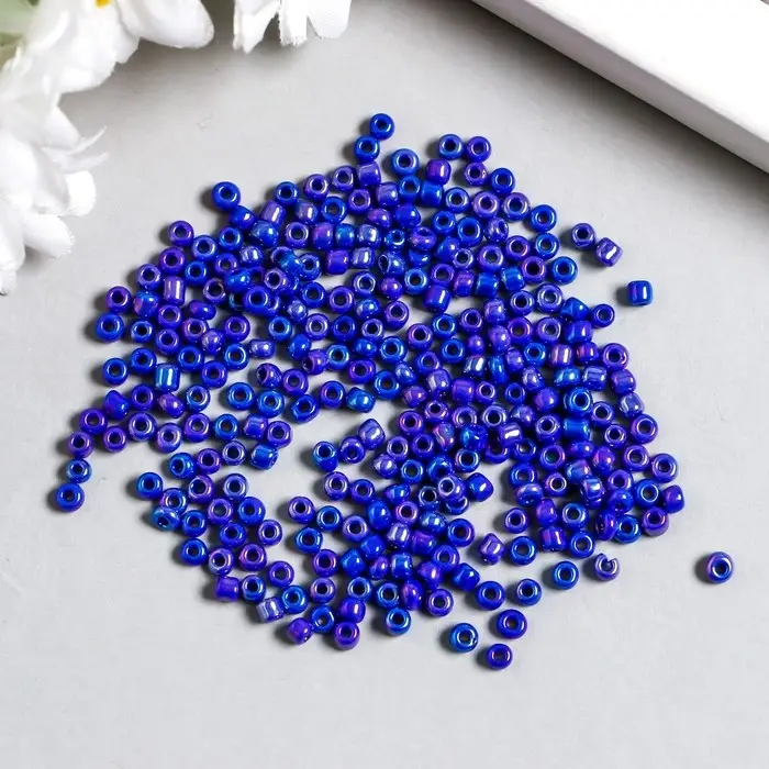 Бисер "Zlatka" 08/0, 3 мм, 10 г 0408 т.синий Бисер "Zlatka" 08/0, 3 мм, 10 г 0408 т.синий