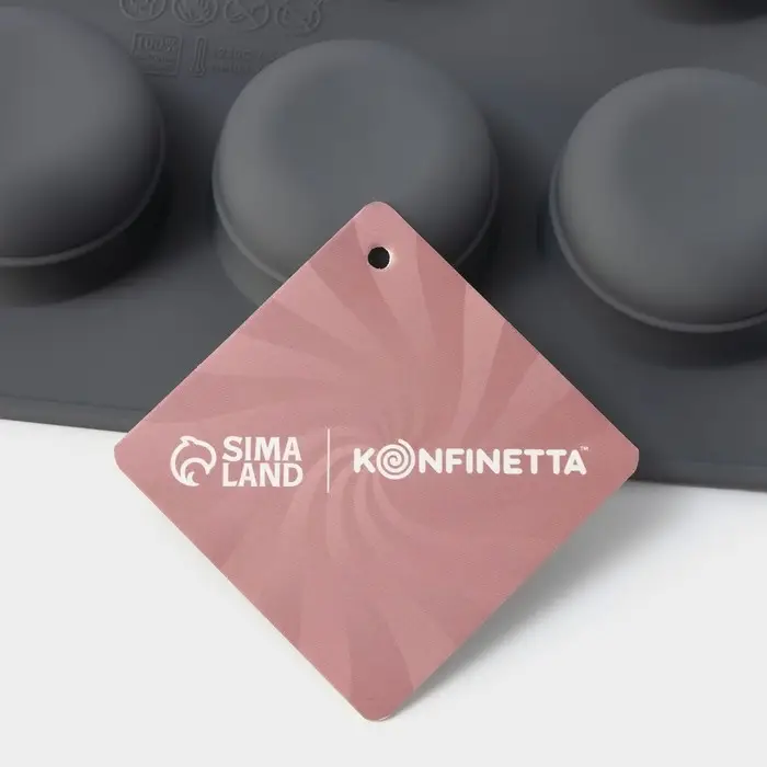 Форма для выпечки и муссовых десертов KONFINETTA &laquo;Паутина&raquo;, силикон, 29.5&times;17.5&times;2.5 см, 12 ячеек (4.2&times;2.5 см), серая