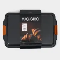 Противень для выпечки Magistro French Bakery, 47&times;30&times;5 см, антипригарное покрытие, чёрный