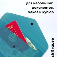 Папка-конверт на кнопке C6, 180 мкм, ErichKrause Vivid, глянцевая, полупрозрачная, микс