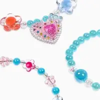 Комплект детский &laquo;Выбражулька. Сердце&raquo;, 4 предмета: клипсы, бусы, кольцо, ободок, МИКС