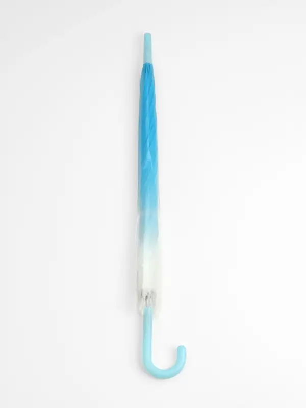 Зонт - трость детский &laquo;Градиент&raquo;, полуавтоматический, 8 спиц, R=46/52 см, d=92 см, голубой