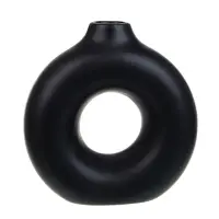 VETTA Вазон, 15,5x15x6 см, керамика, чёрный