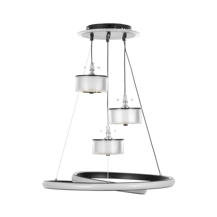 Светильник с ПДУ Светильник с ПДУ "Римини" LED 96Вт 3000-6000К черный 50х50х14-114 см