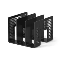 Лоток для бумаг ErichKrause, А4, вертикальный, 3 отделения, чёрный