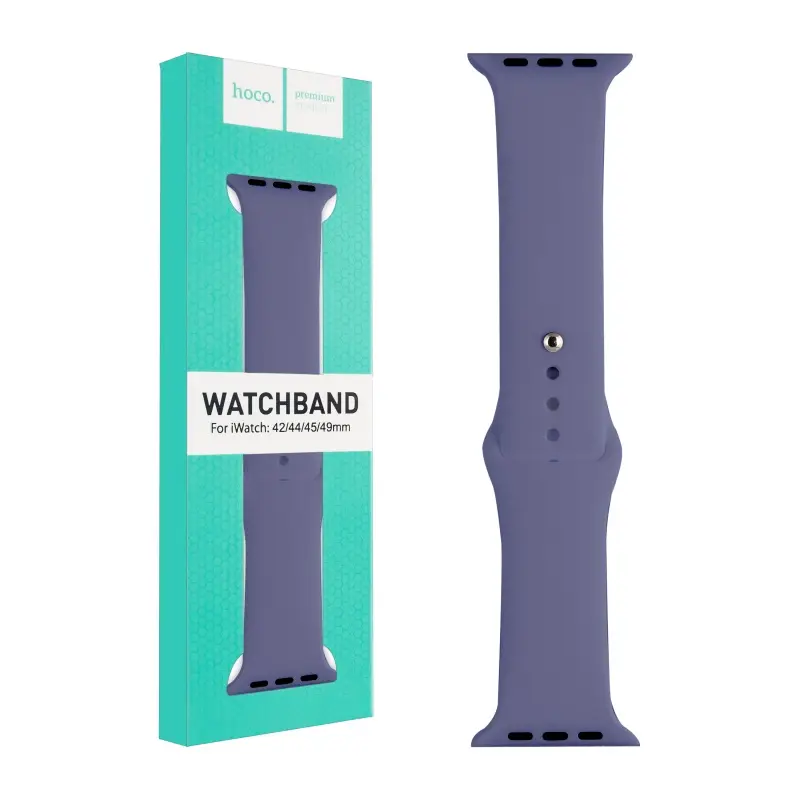 Ремешок для Apl watch 42/44/45mm WA01 Flexible series classic sports silicone stap lavender HOCO