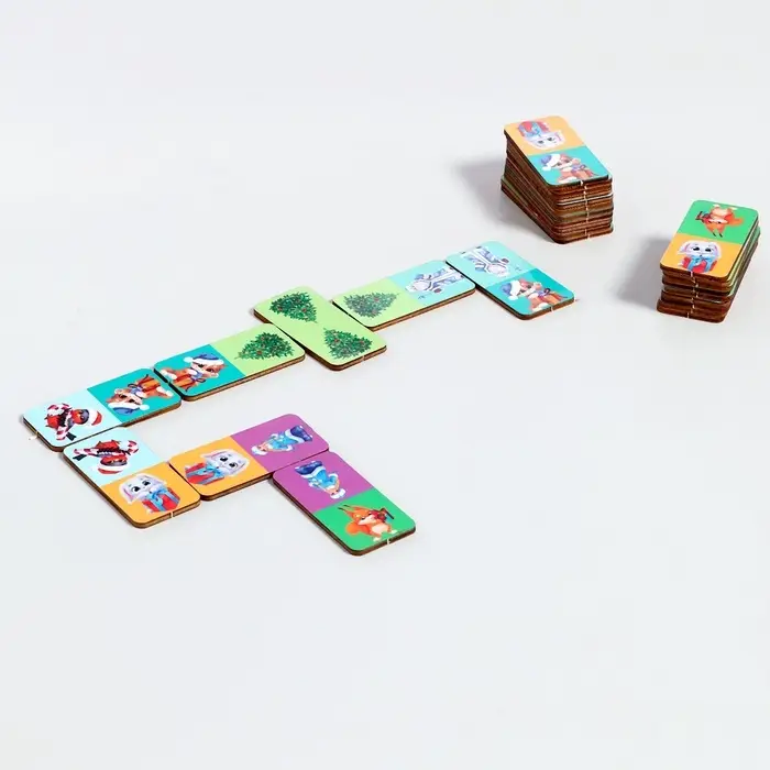 Домино деревянное Лесная мастерская &laquo;С Новым годом!&raquo;