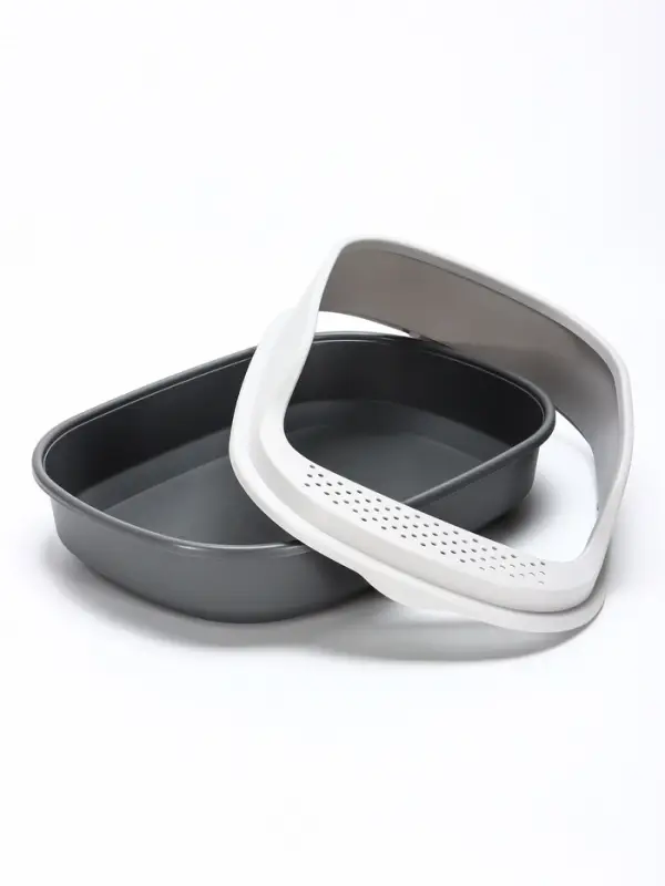 Лоток для кошек &laquo;Фур-Мур&raquo;, 48&times;35.5 см, с высоким бортом, с совком, покрытие софт-тач, смоки