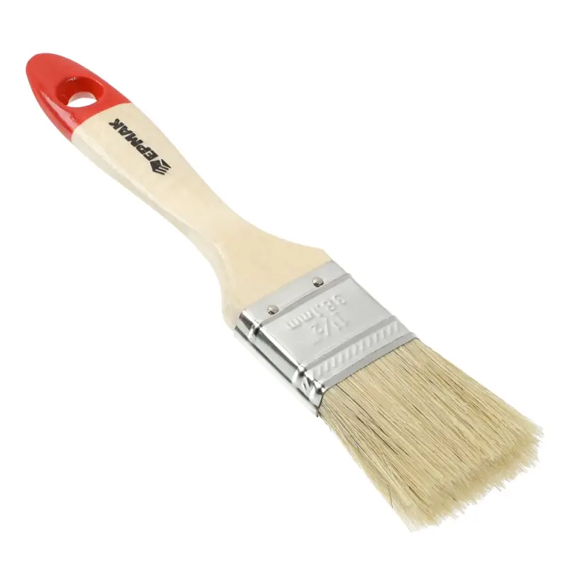 ЕРМАК/HEADMAN Кисть малярная плоская "Евро" нат. щетина 1.5" (38мм)