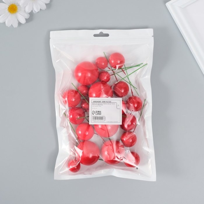 Декор для творчества Декор для творчества "Шарики красные" d=2; 3; 3,5 и 4 см набор 20 шт