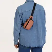 Сумка-слинг женская из текстиля, розовая