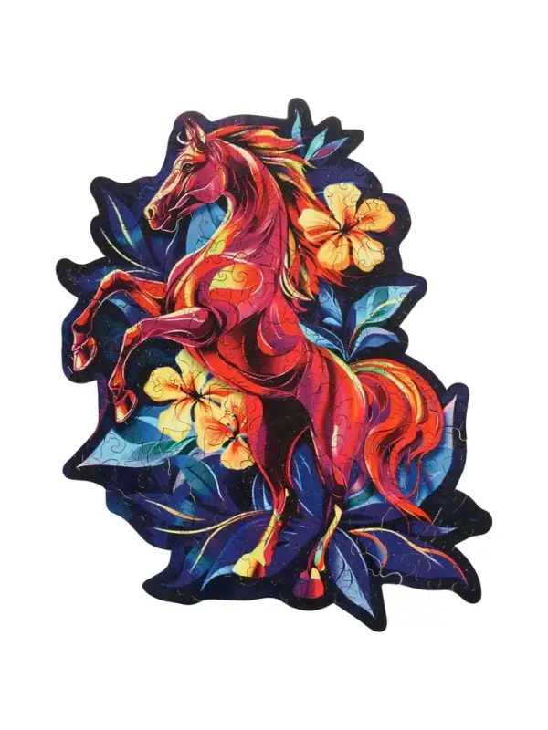 Лесная мастерская Пазл фигурный  Лесная мастерская Пазл фигурный "Лошадь в цветах"   ПЗ 3105