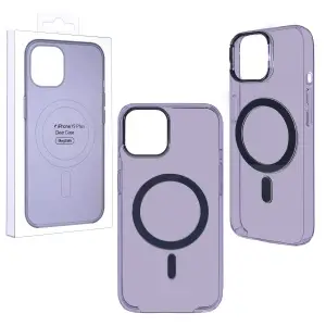 Чехол для iPhone 15 Plus Clear Case Purple (MagSafe + анимация NFC Clear) ORG