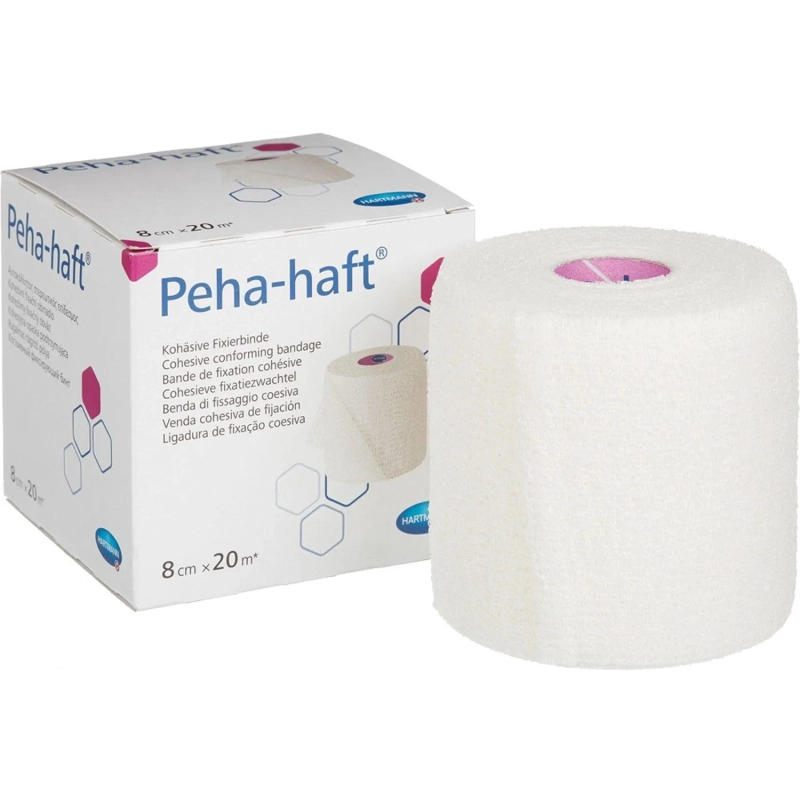 Бинт самофикс эласт 20м х 8см, белый, PEHA-HAFT