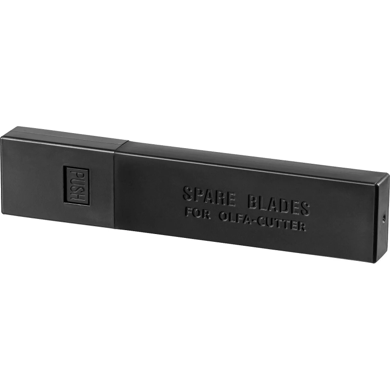 Лезвие запасное для ножей OLFA BLACK MAX &nbsp;(LBB-1OB) 18мм, 10шт./уп.футляр
