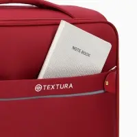 Чемодан на колёсах TEXTURA, кодовый замок, с увеличением, 42&times;26&times;68 см, 24", красный