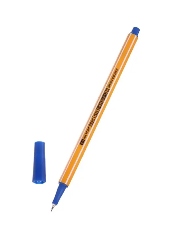 Ручка капиллярная BrunoVisconti. Basic FINELINER, синий стержень, узел 0.4 мм