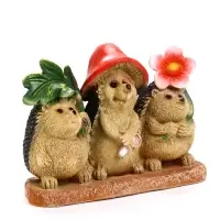 Садовая фигура 24 х 17,5 х 10,5 см "Три Ежа"