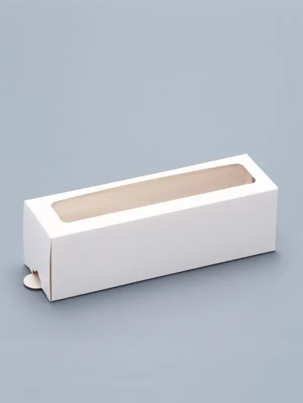 Коробка для макарун, с ложементом, белая 18 х 5,5 х 5,5 см