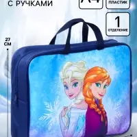 Папка с ручками текстильная А4, 35&times;27&times;10 см, &laquo;Холодное сердце&raquo;