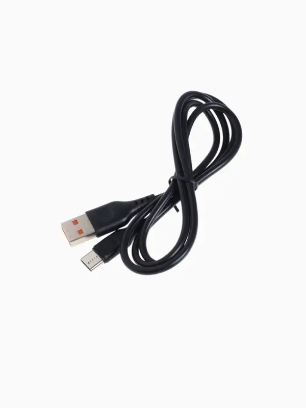 Кабель D-01T, Type-C - USB, 1 м, 2.4 A, зарядка + передача данных, чёрный