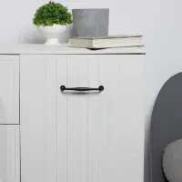 Ручка-скоба мебельная WAVE PC173BL, м/о 128 мм, цвет чёрный