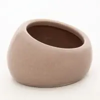 Миска для грызунов, 30 мл, 5.7&times;5.7&times;3.5 см, со скошенным краем, керамика, серая