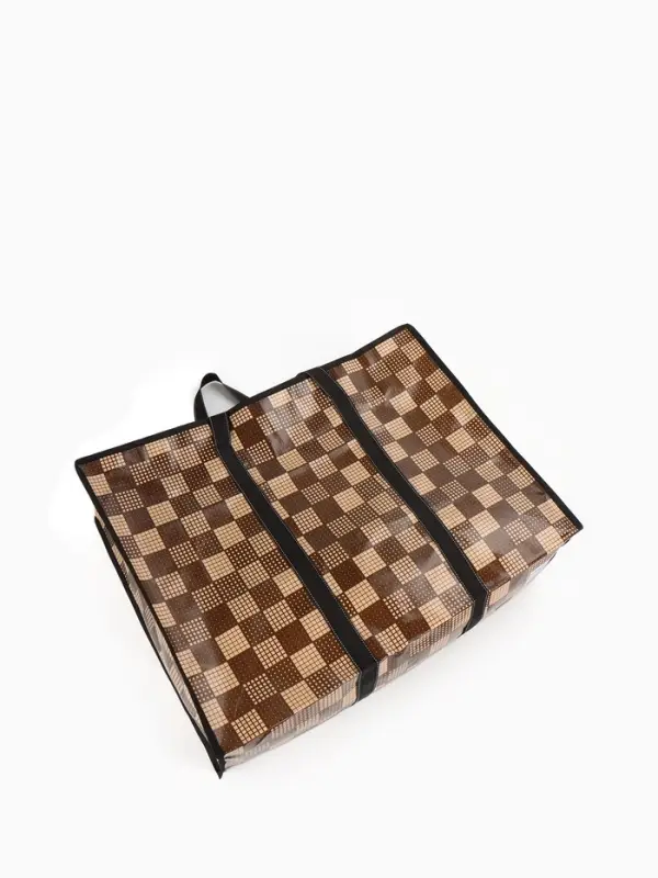 Сумка хозяйственная на молнии, 54 л, 60&times;20&times;45 см, коричневая