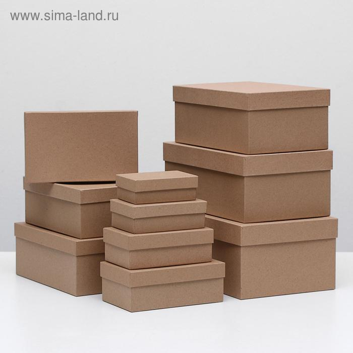Набор коробок 10 в 1  Набор коробок 10 в 1 "Крафт однотонный", 30,5 х 20 х 13 - 12 х 6,5 х 4 см