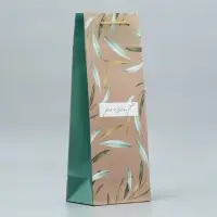 Пакет подарочный под бутылку, упаковка, Present, 36 х 13 х 10 см