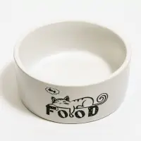 Миска Food, 200 мл, 10&times;10&times;4.5 см, керамика, белая