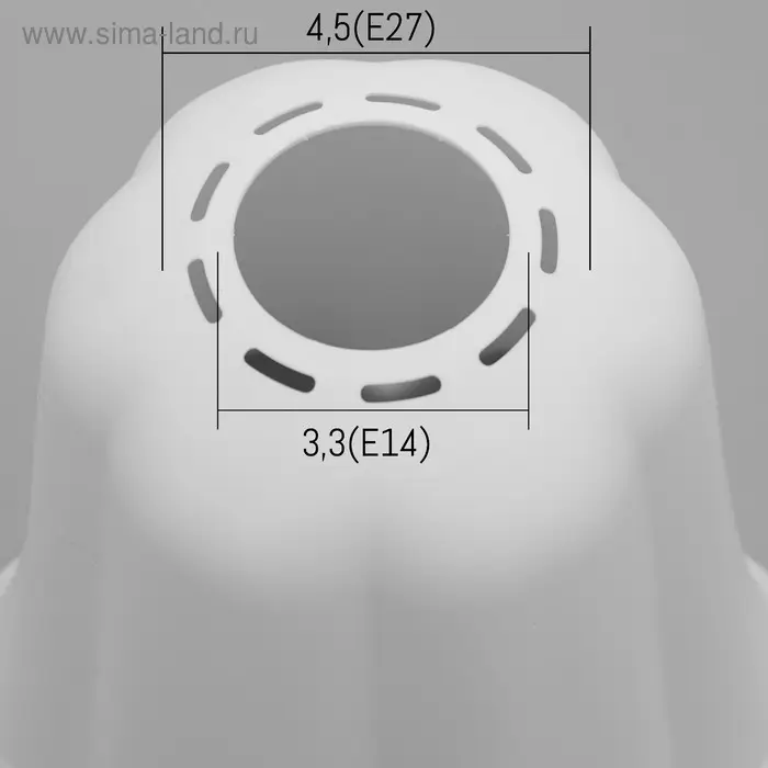 Плафон универсальный "Цветок"  Е14/Е27 снежно-белый 14х14х13см