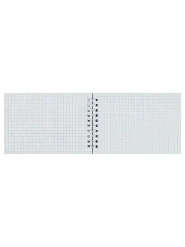 Блокнот А6 60 листов, в клетку, на гребне, для конференций, черный, обложка мелованный картон