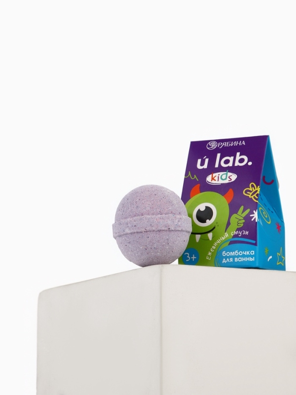 Детский бурлящий шар «Монстрики», аромат ежевичный смузи 40 г, URAL LAB Детский бурлящий шар «Монстрики», аромат ежевичный смузи 40 г, URAL LAB