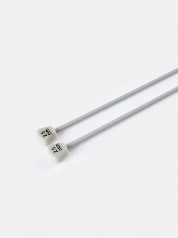 Спицы для вязания, прямые, с тефлоновым покрытием, d=2.5 мм, 35 см, 2 шт.