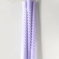 Набор свечей витых 25 см, 3 шт., 57 г, 5 ч, лаванда